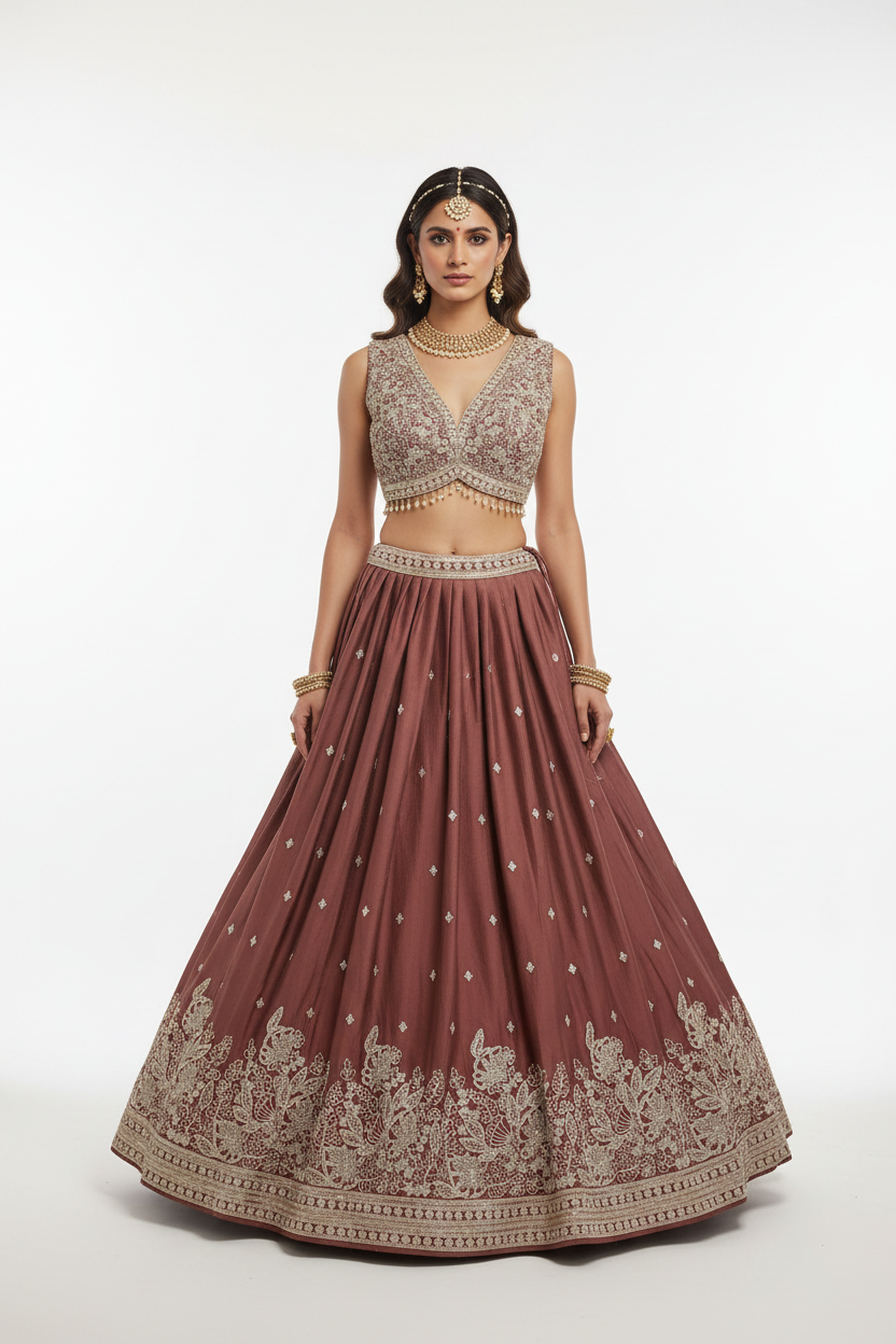 Dusty Rose Lehenga