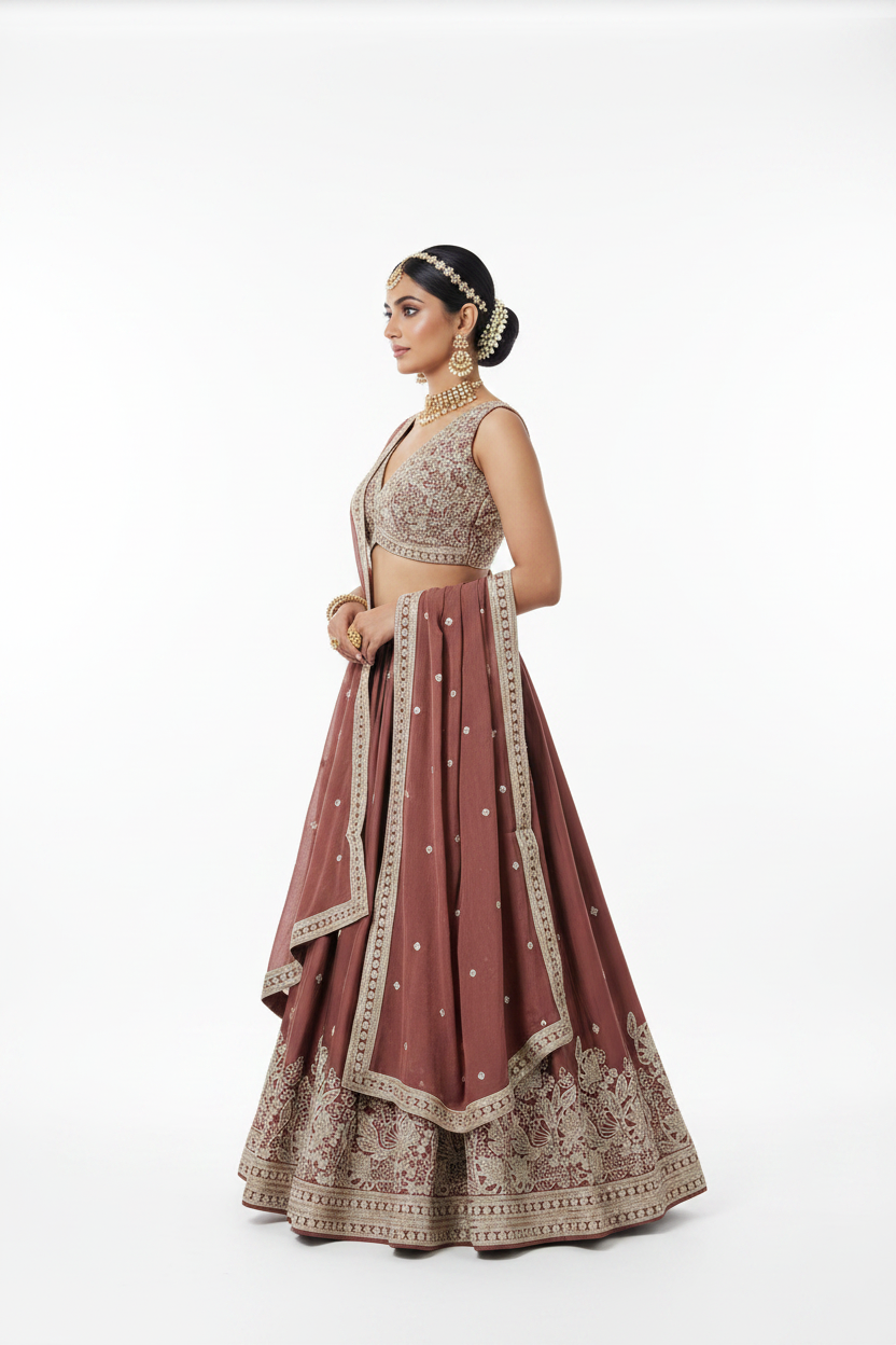 Dusty Rose Lehenga