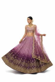 Ombre Purple Sequin Lehenga