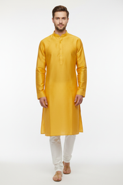 Golden Silk Kurta Set