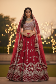 Crimson Lehenga Set