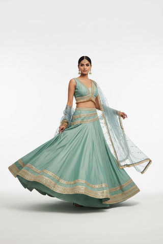 Sage Green Lehenga Set