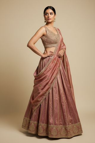 Pose 1 - Over shoulder dupatta