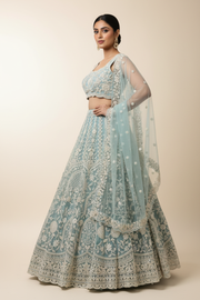 Pose 1 - Three quarter turn with dupatta