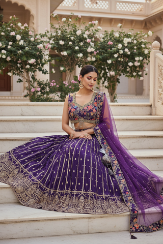 Pose 3 - Seated with dupatta