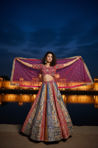 Pose 4 – Dupatta Wings