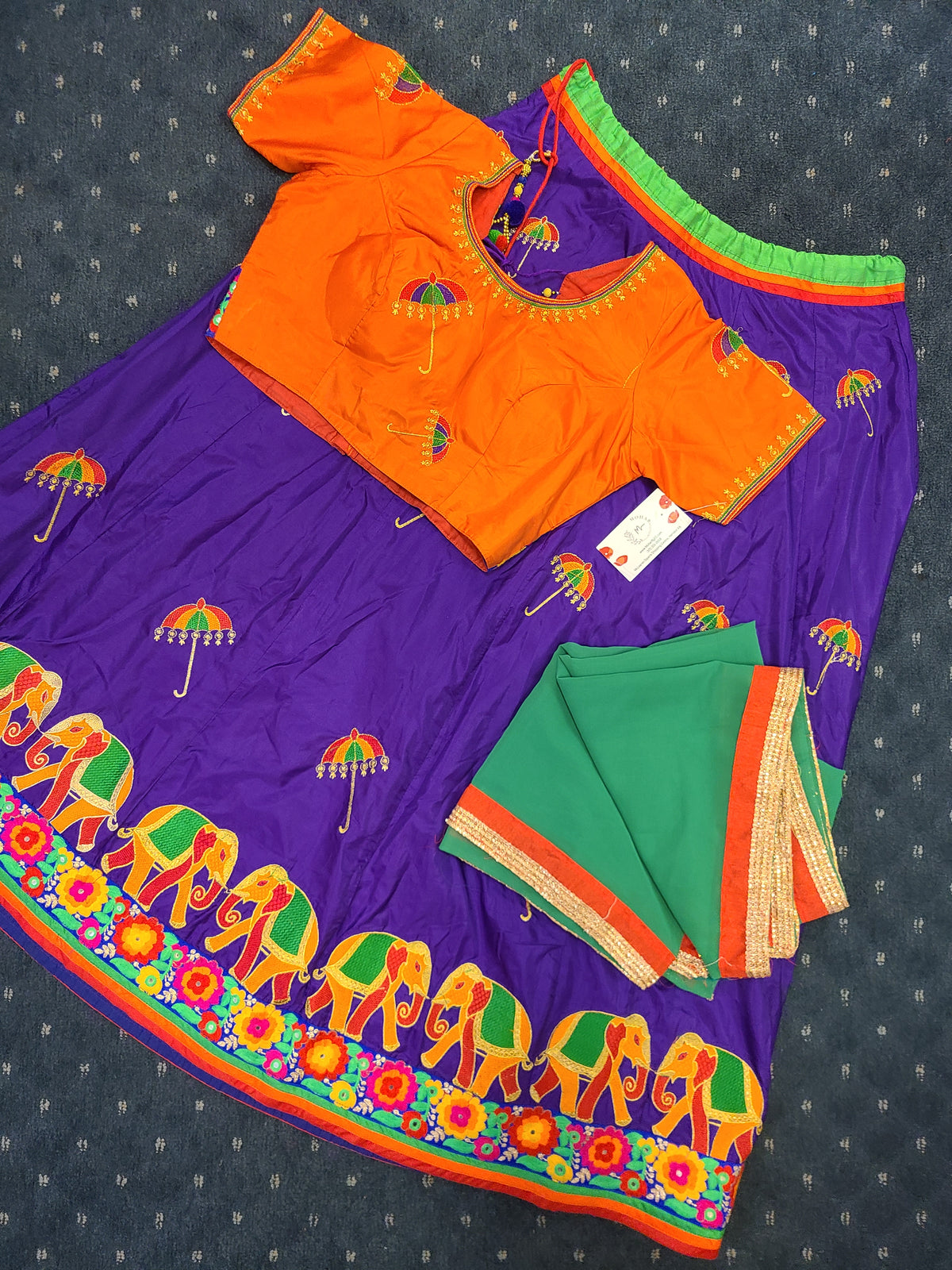 Purple Garba Chaniya Choli