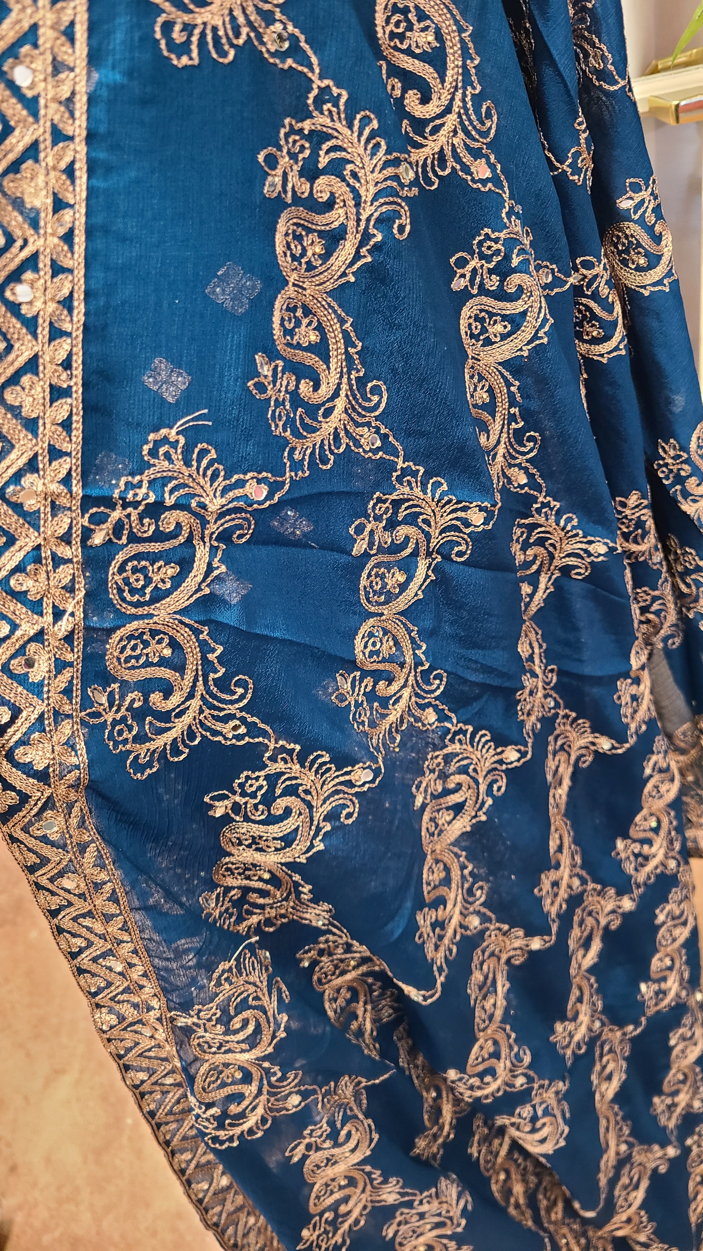 Navy Blue Sharara Set
