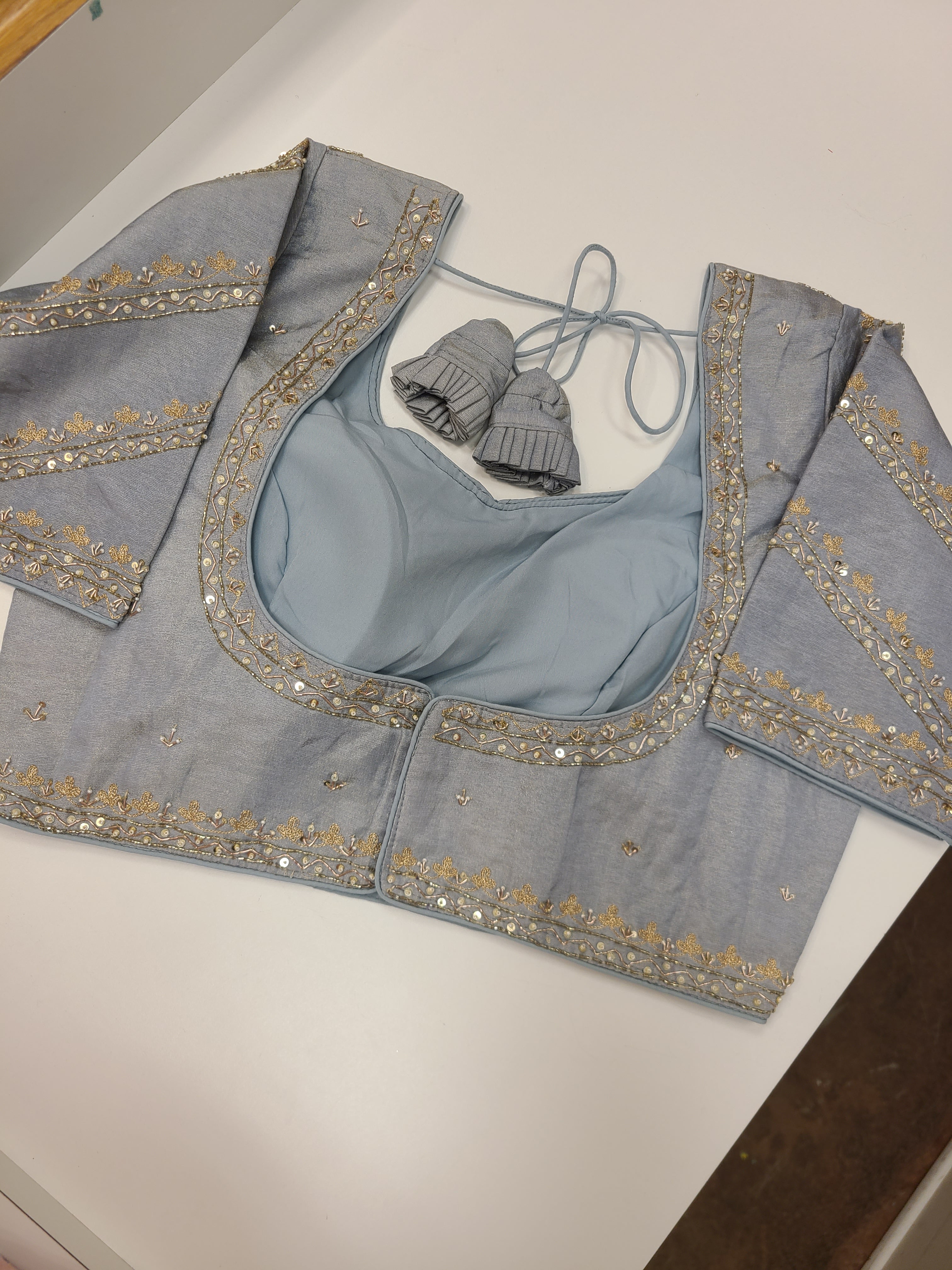 Grey Banarasi Lehenga