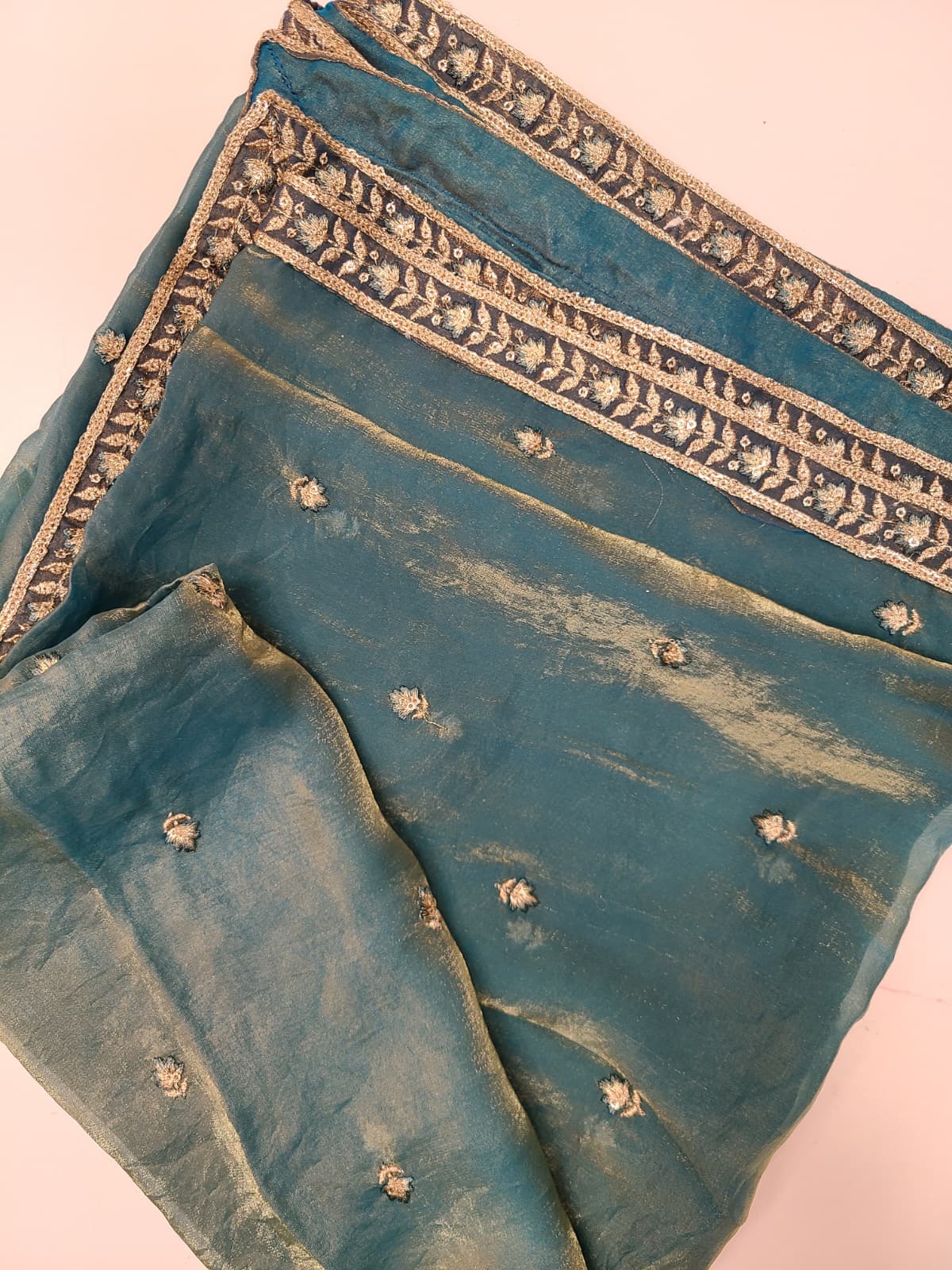 Grey Gold Corset Lehenga