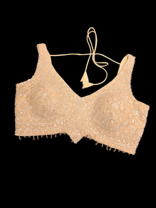 Champagne Gold Sequin Embroidered Bridal Lehenga Set