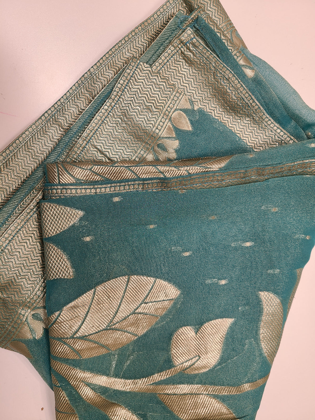 Teal Gold Evening Lehenga