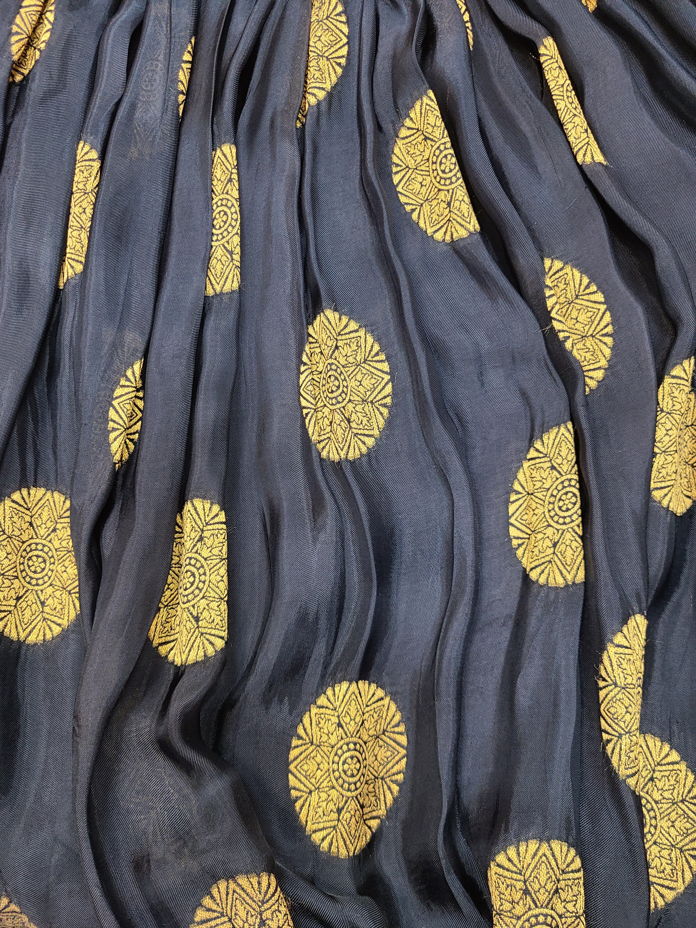 Royal Blue Banarasi Silk Lehenga