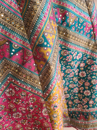 Multi Color Chevron Lehenga