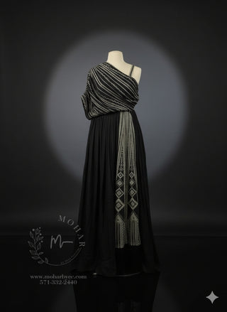 Black OffShoulder Gown