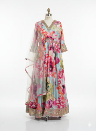 Floral Anarkali-Style