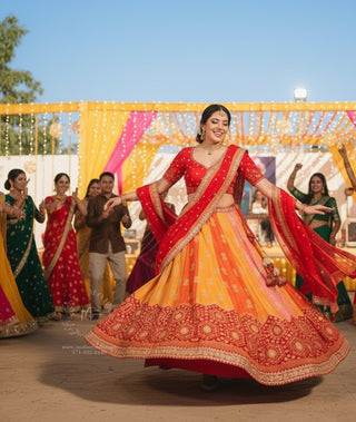 Bright Red Lehenga Set