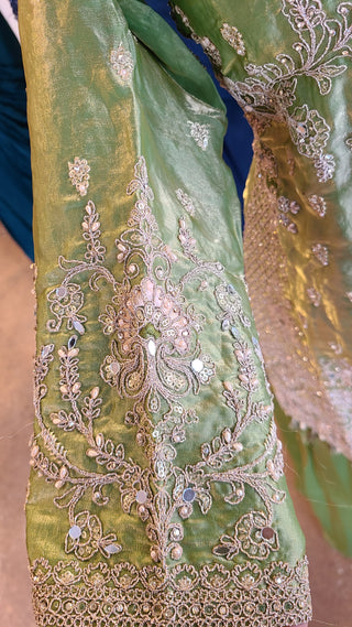 Sage Green Eid Sharara Set