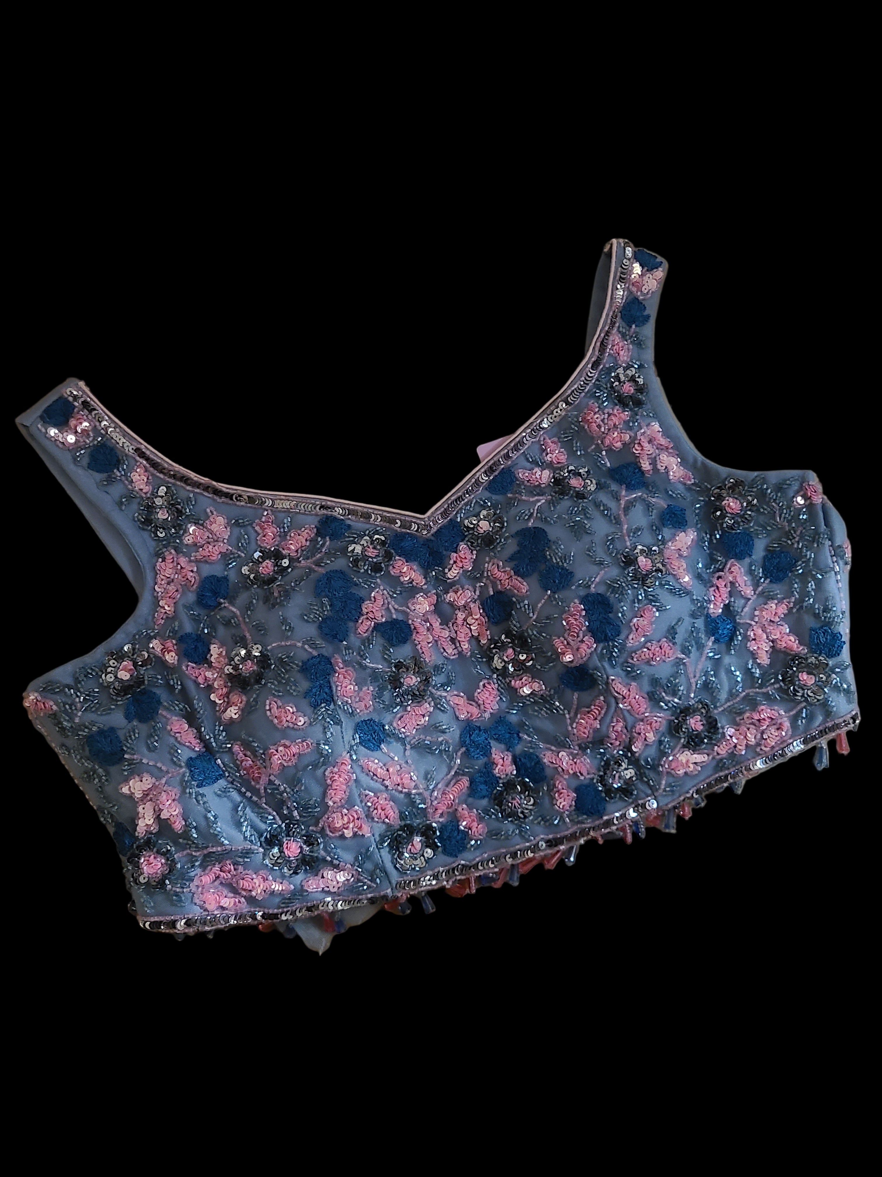 Chevron Embroidered Lehenga
