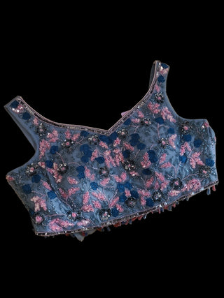 Chevron Embroidered Lehenga