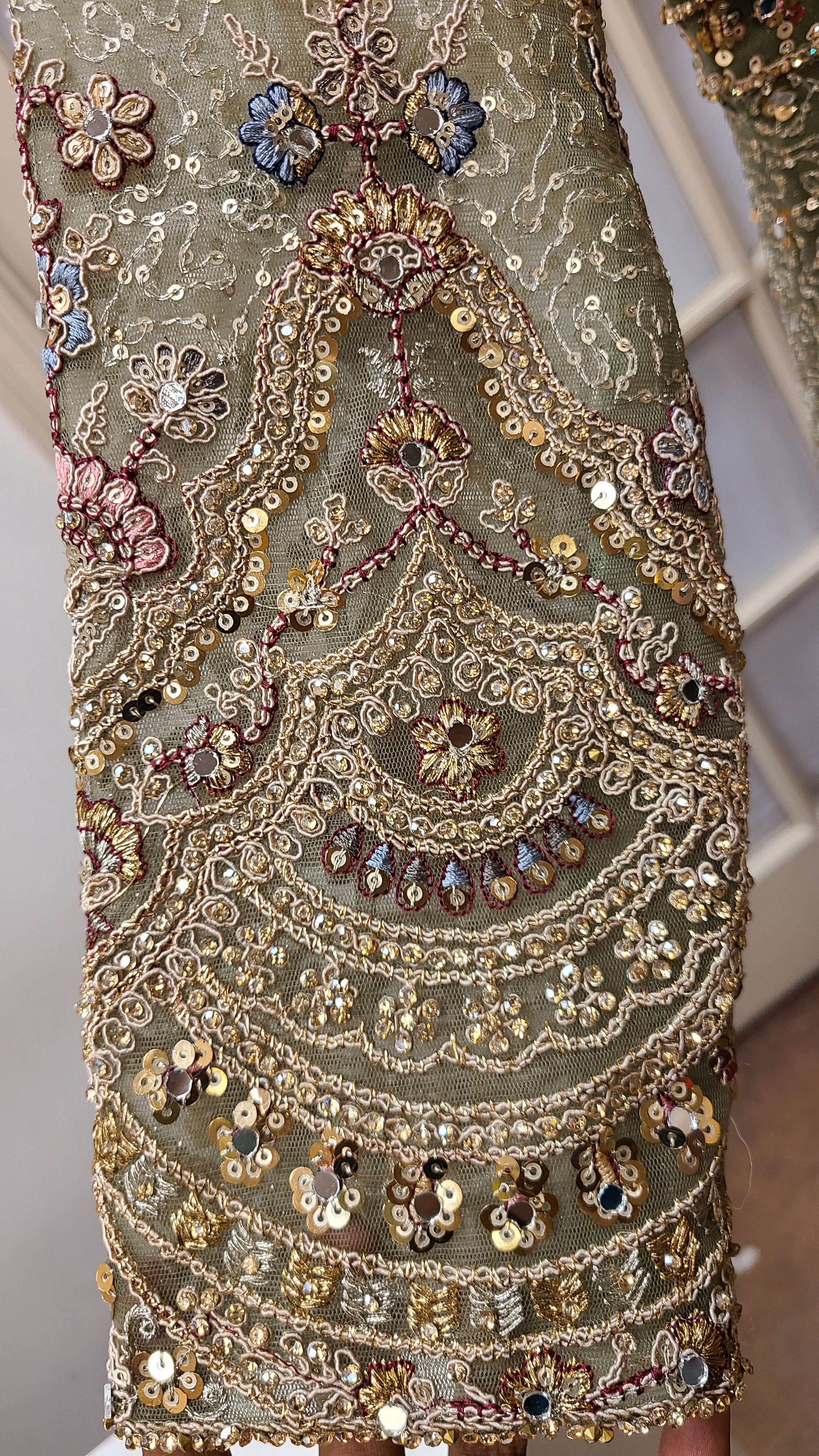 Olive Green Anarkali Gown-Style