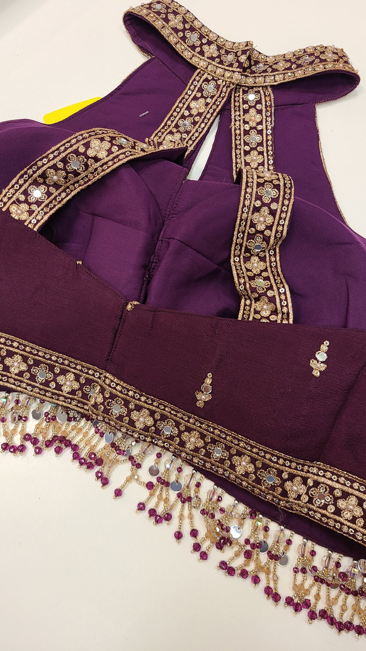 Plum Silver Embroidered Lehenga