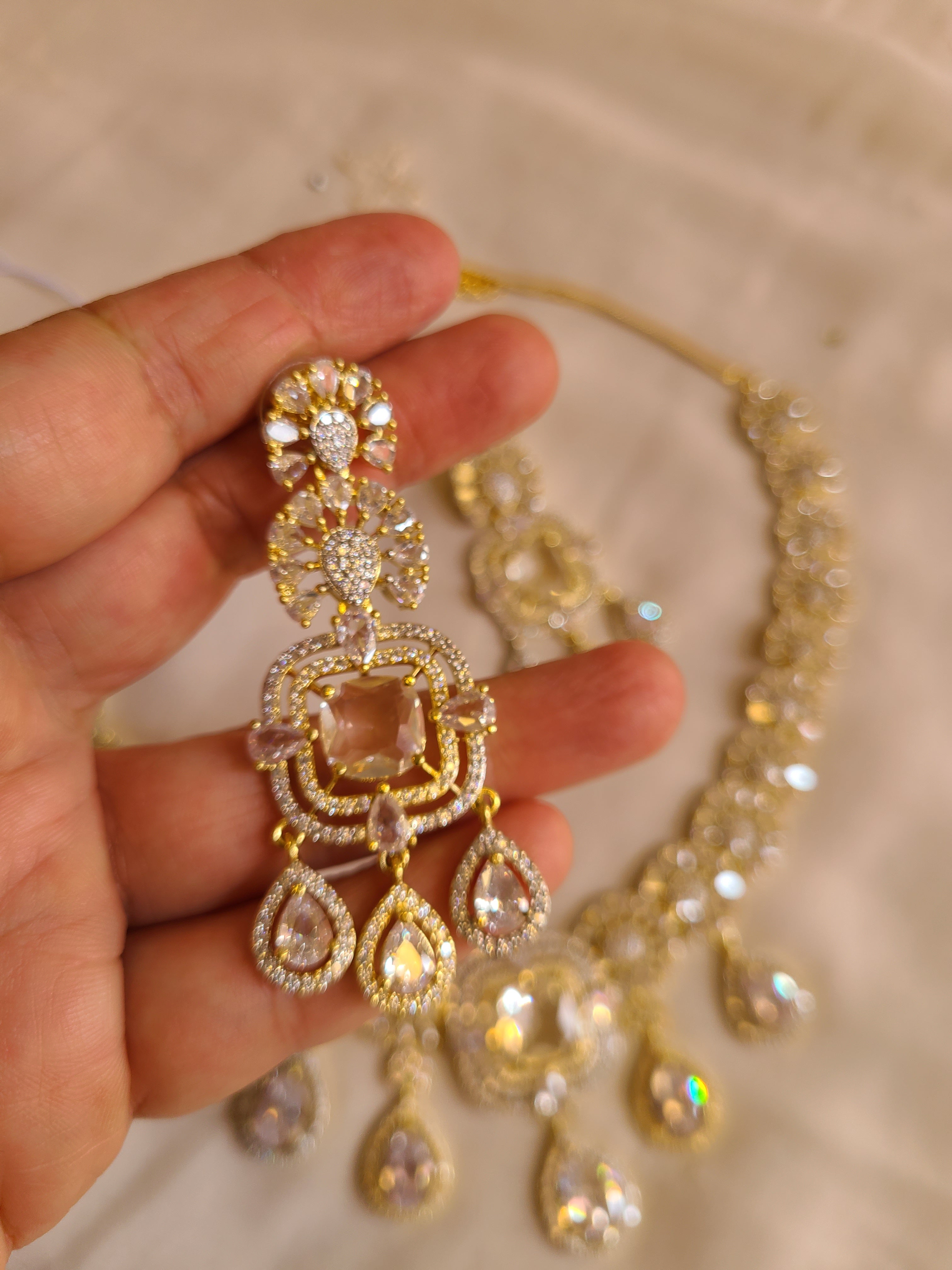 Statement CZ Necklace Set