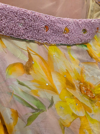 Lavender Floral Lehenga