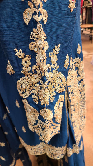 Cobalt Blue Sharara Set