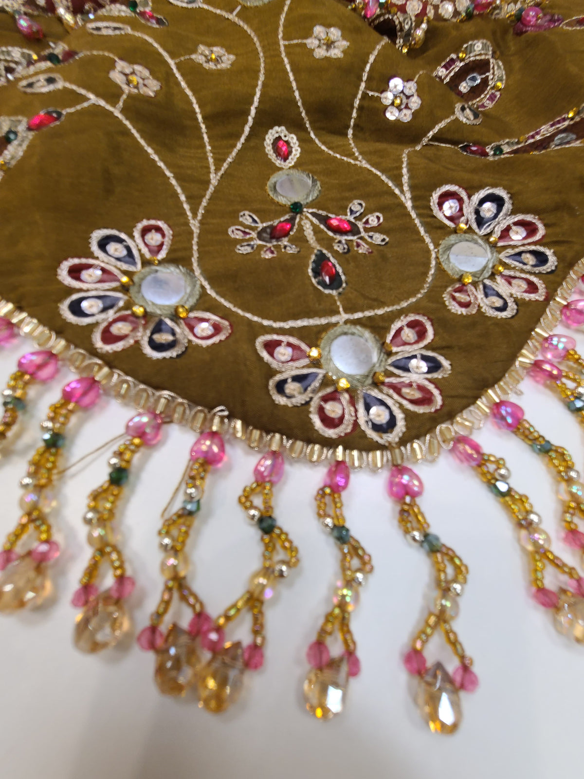 Olive Gold Corset Lehenga