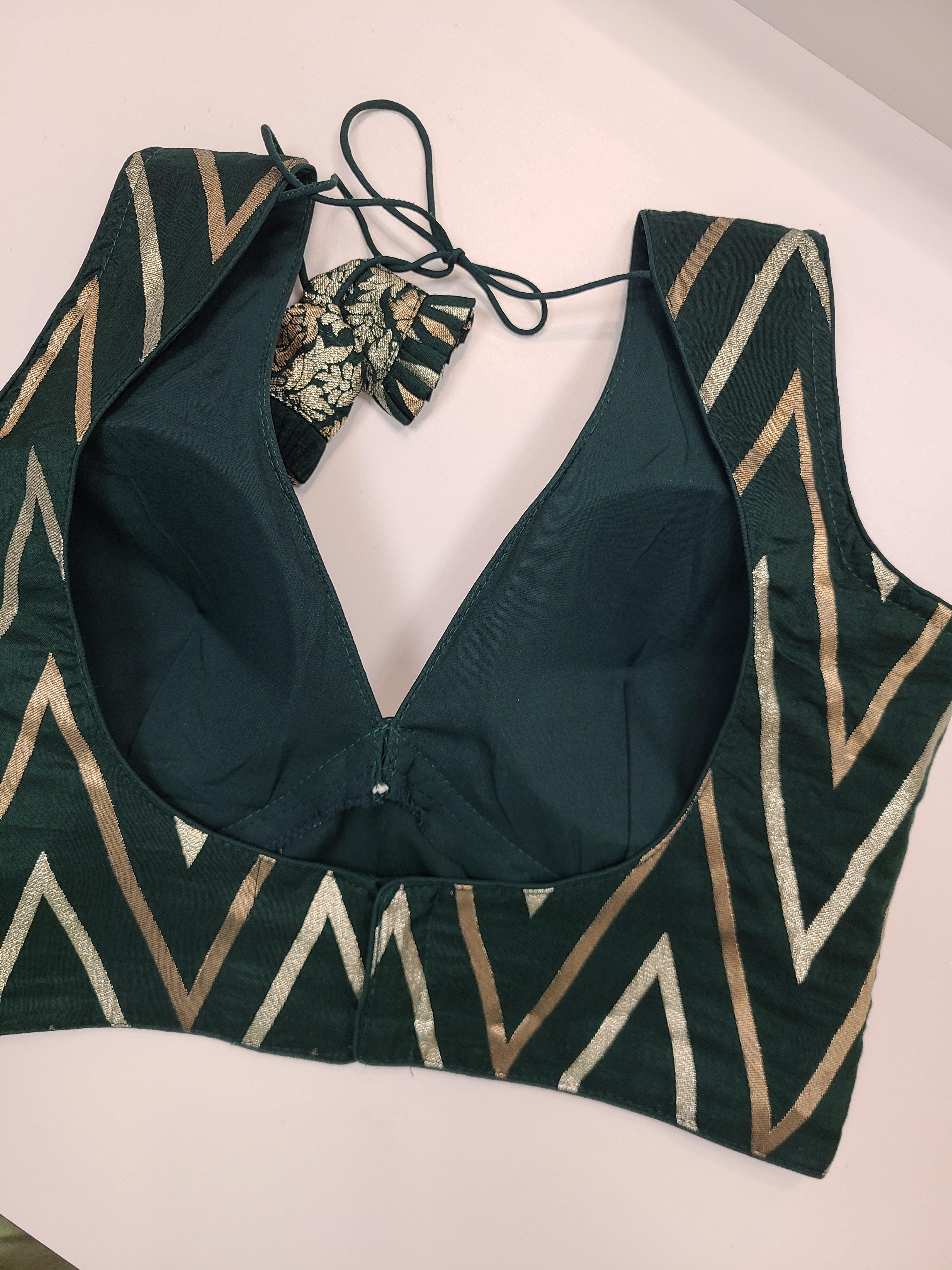 Emerald Chevron Zari Lehenga