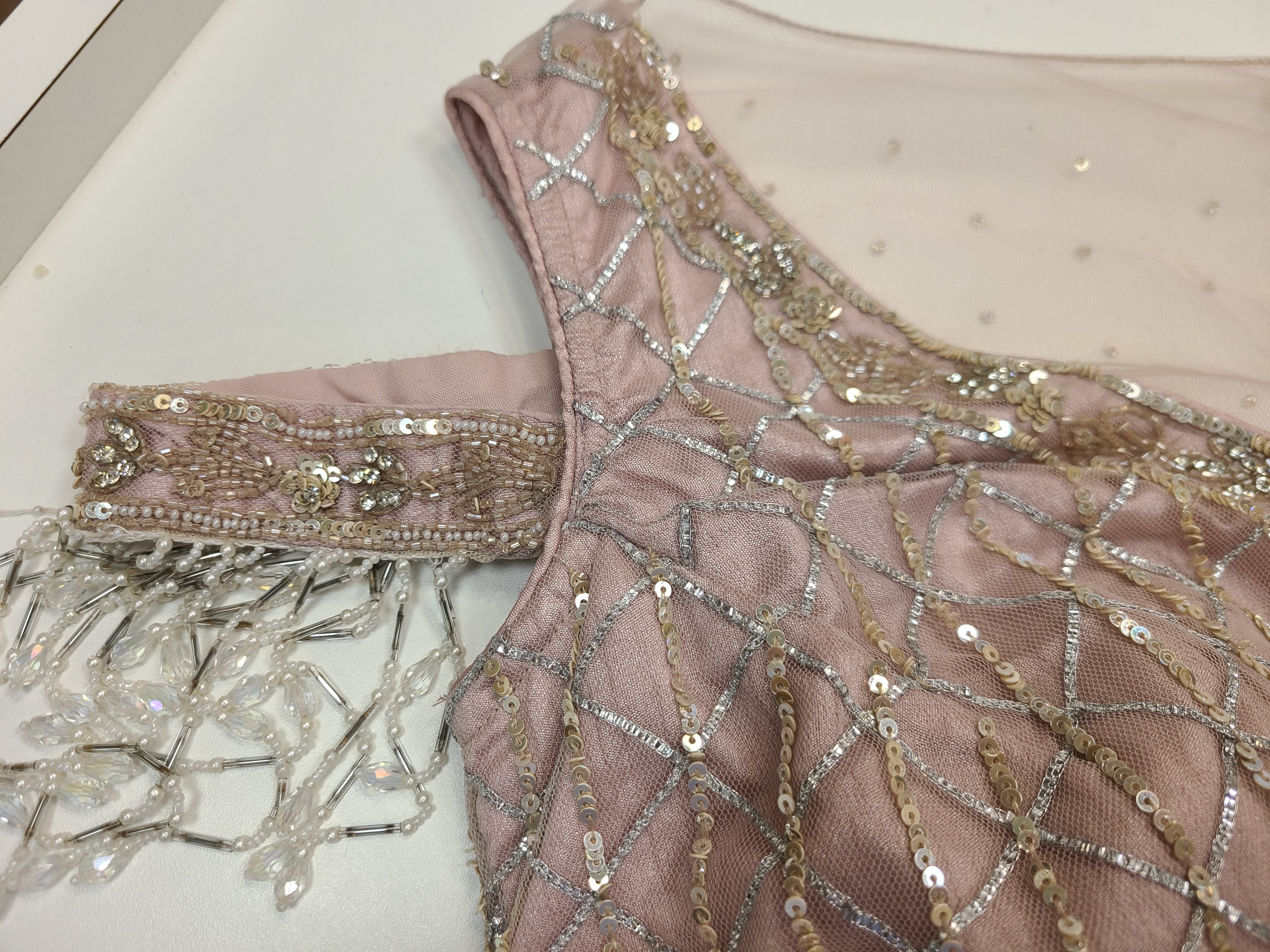 Blush Sequin Lehenga Set
