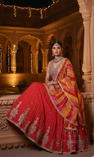 Radiant Red Lehenga Choli Set
