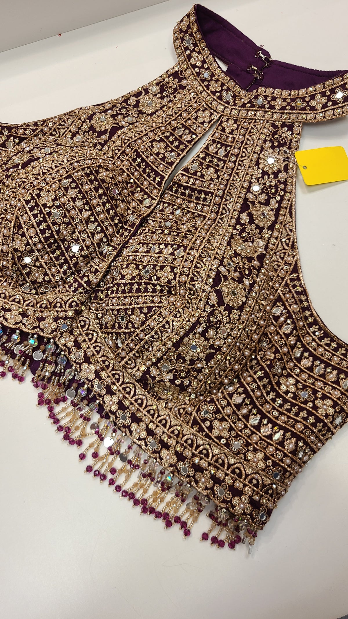 Plum Silver Embroidered Lehenga