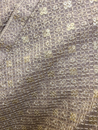Golden Beige Sequin Embroidered Kurta