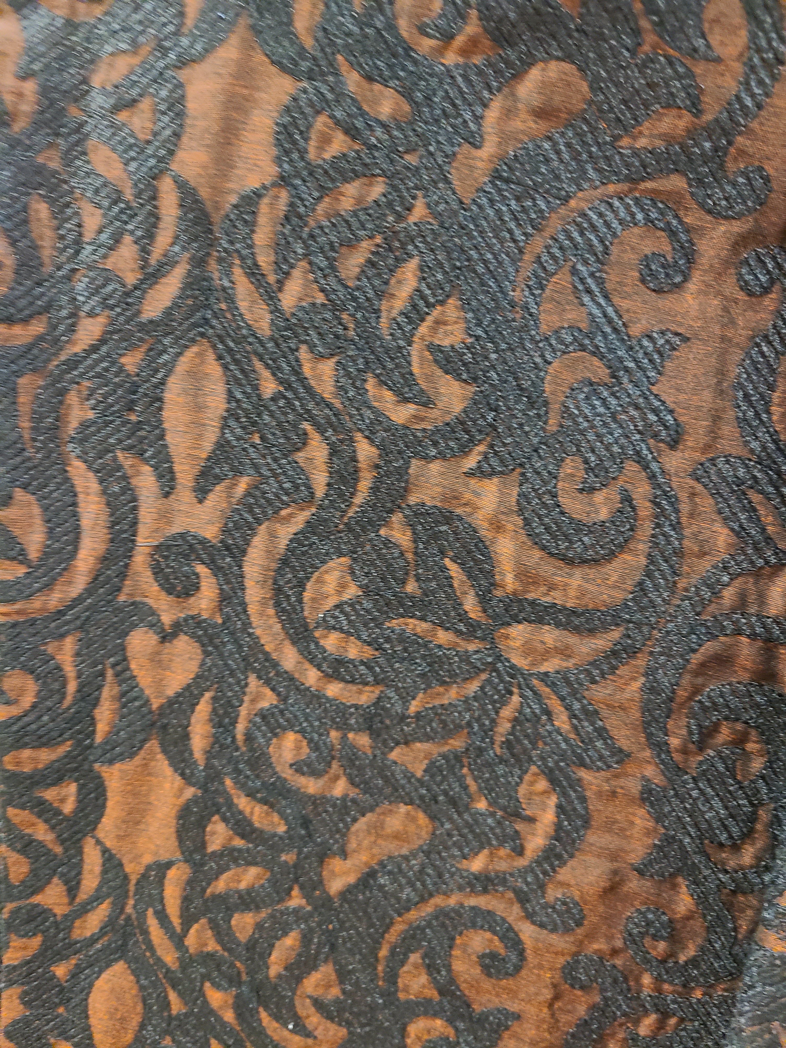 Black Sherwani with Brown Jacquard Design