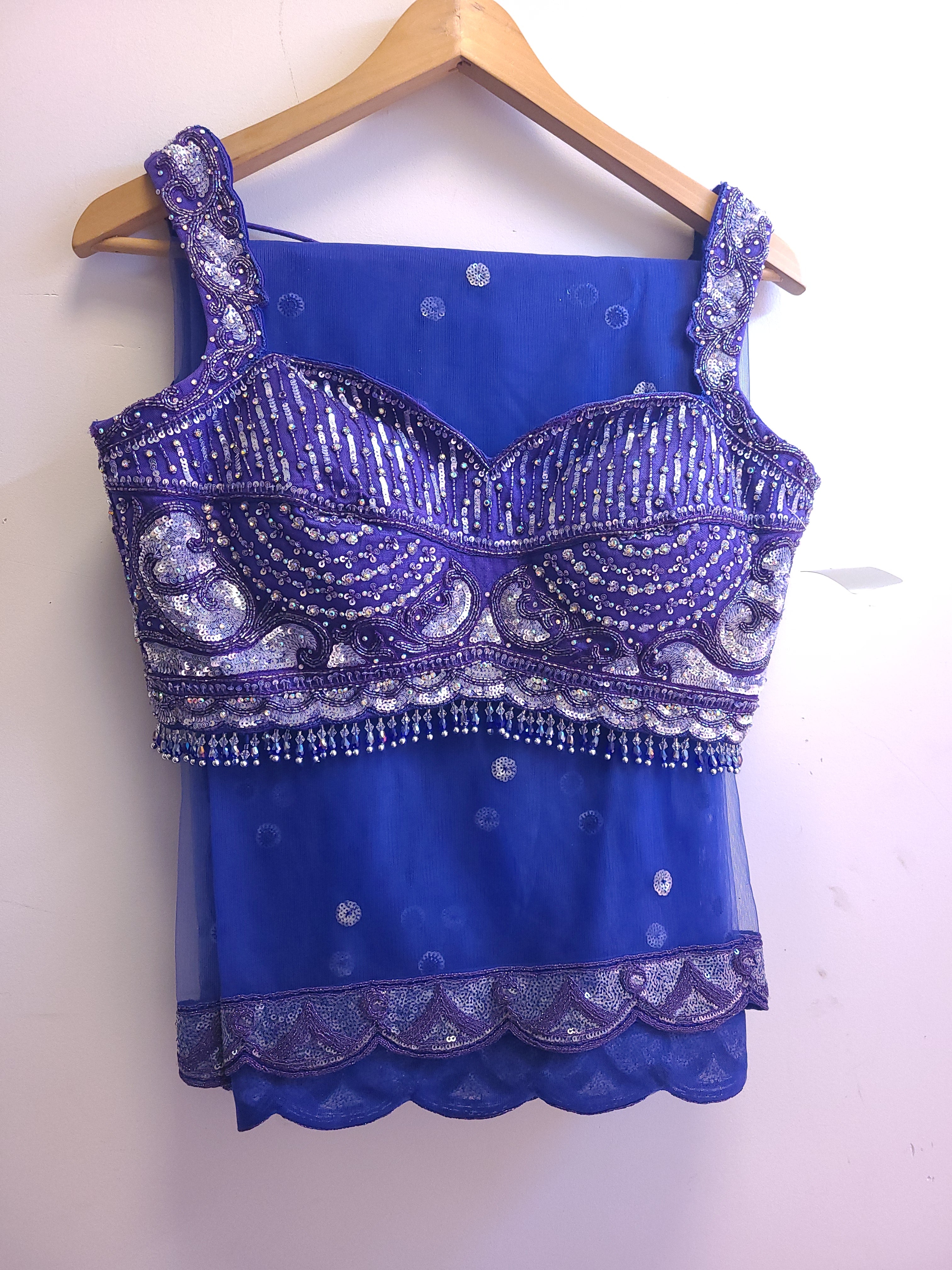 Ink blue wave reception lehenga