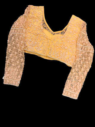 Peach Blush Embroidered Bridal Lehenga Set