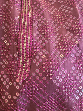 Purple Sequin Embellished Kurta