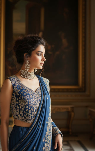 Slim Lehenga with attached Dupatta