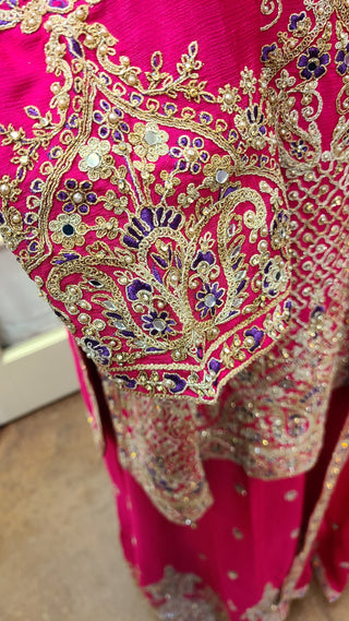 Magenta Pink Sharara Set