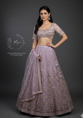 Lavender Lehenga Choli Set - Romantic Elegance