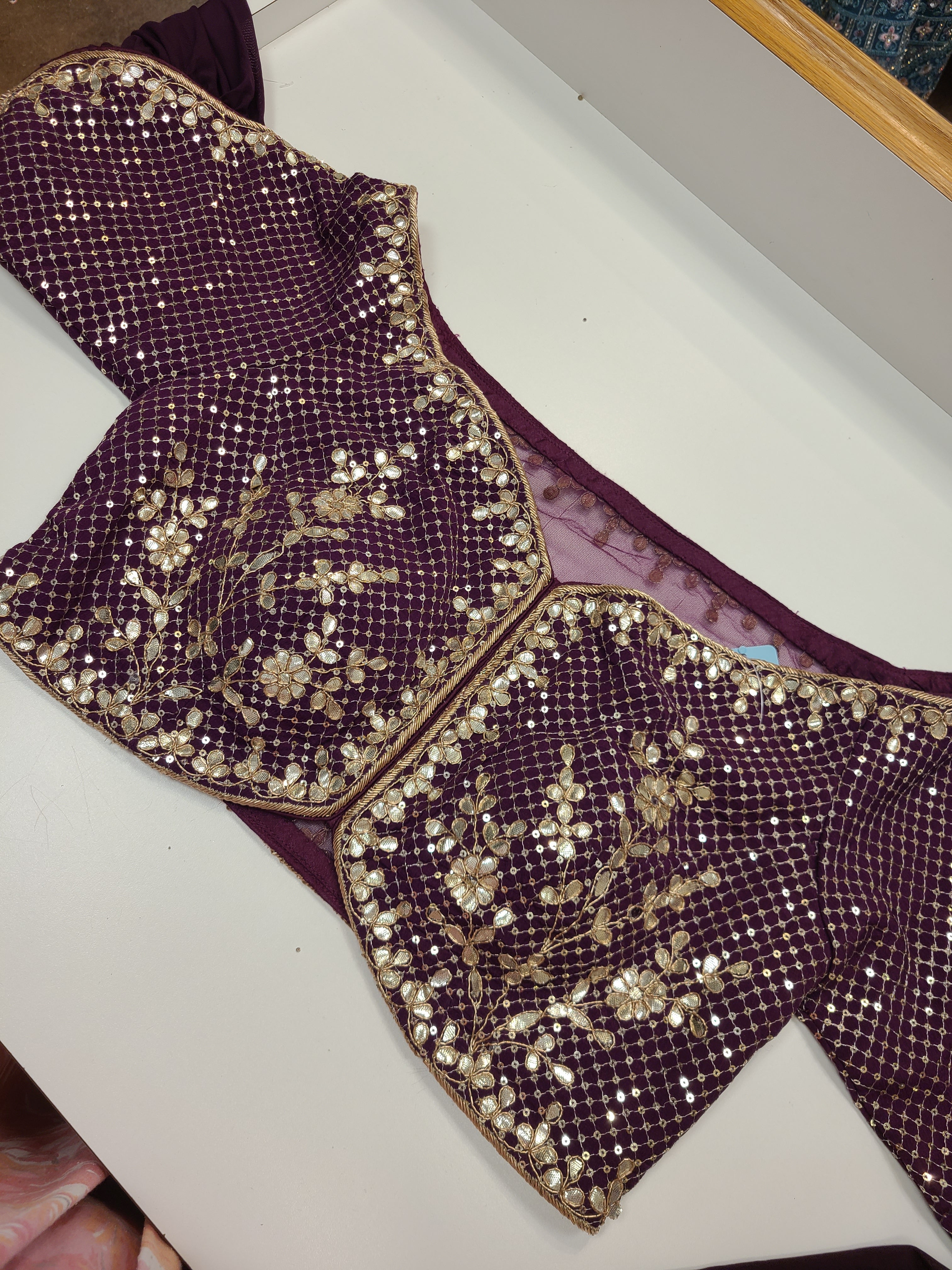 Purple Embroidered Lehenga