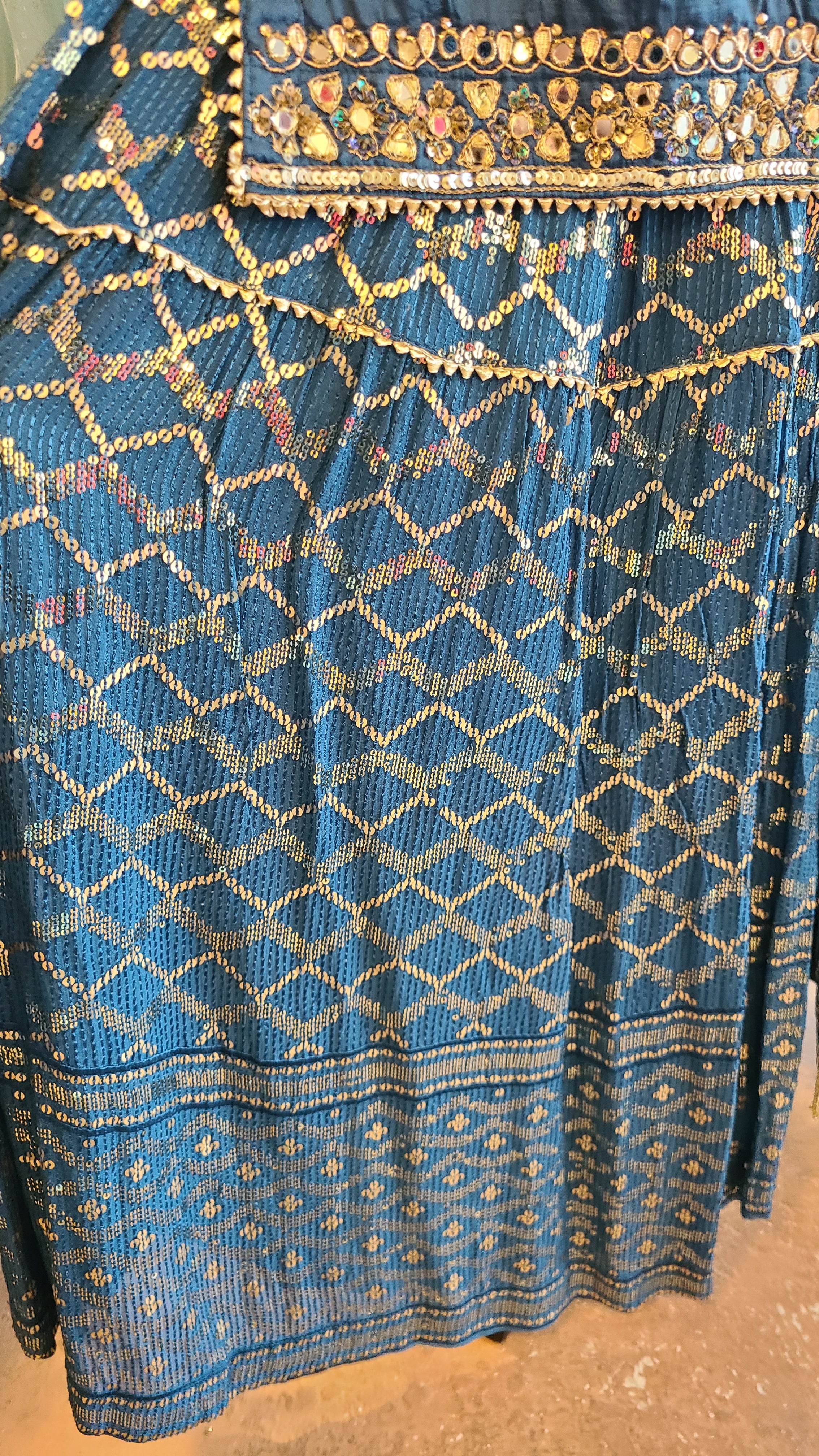 Indigo Blue Sharara Set