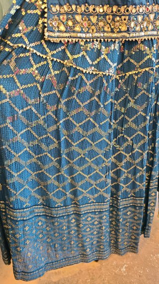 Indigo Blue Sharara Set