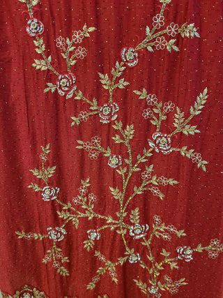 Red Embellished Salwar Suit