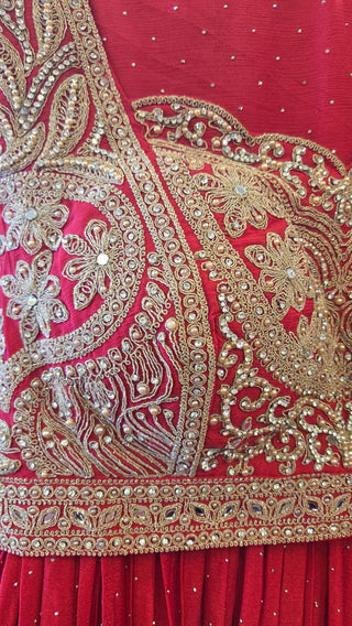 Pink & Gold Embroidered Lehenga