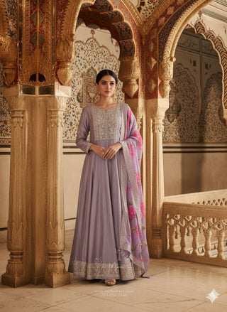 Soft Lavender Shade Anarkali