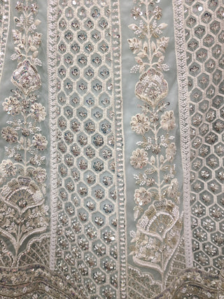 Sage Green Embroidered Bridal Lehenga Set