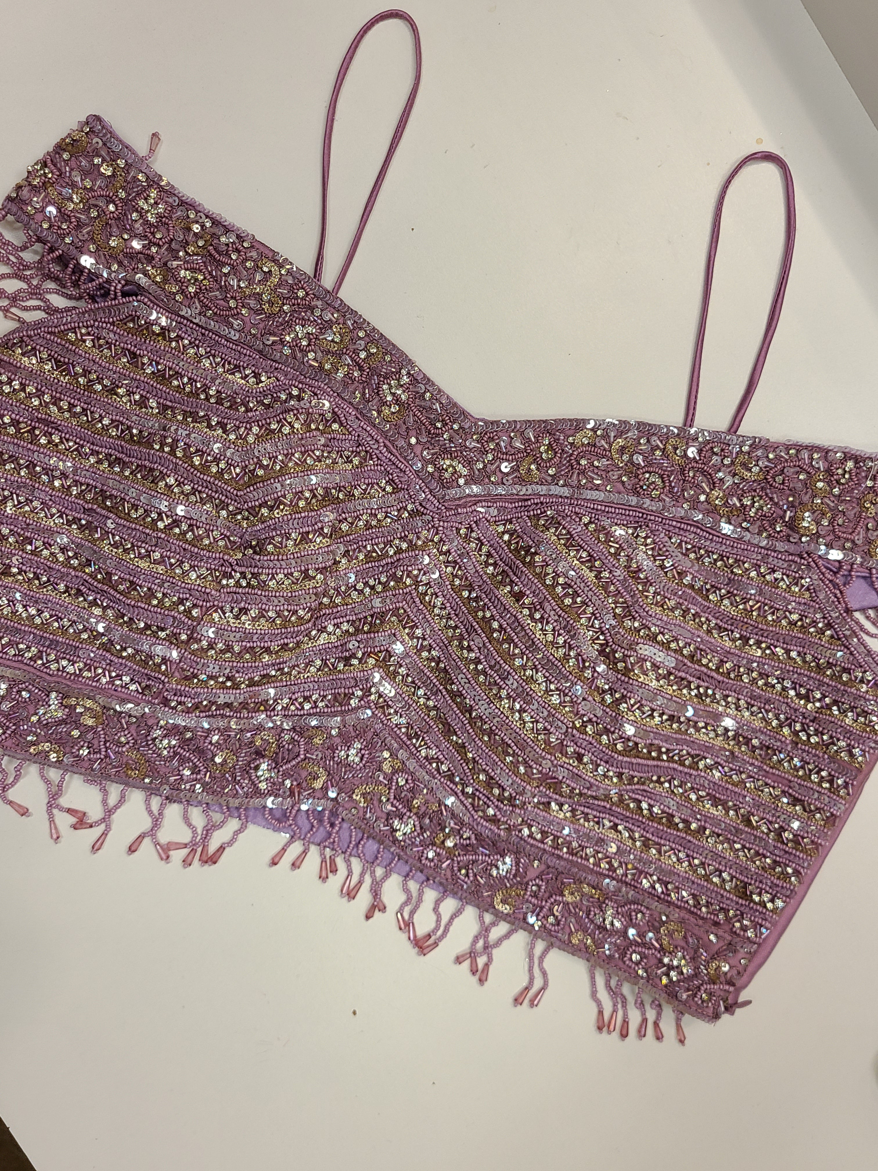 Lavender Sequin Lehenga Set